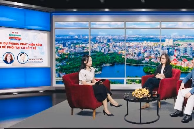 Buổi tọa đàm đẩy mạnh dự phòng phát hiện sớm bệnh phổi tại cơ sở y tế.