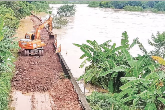 Tỉnh Thái Nguyên sẵn sàng phương án hộ đê sông Cầu trong mực nước thiết kế.