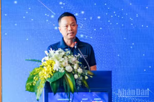 Ông Nguyễn Đức Quỳnh, người sáng lập và Chủ tịch HORECFEX Việt Nam phát biểu tại buổi họp báo.