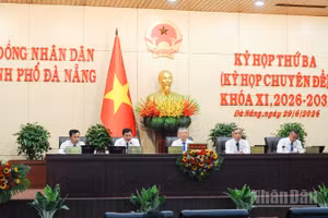 Quang cảnh Kỳ họp thứ ba (kỳ họp chuyên đề) của Hội đồng nhân dân thành phố Đà Nẵng khóa XI, nhiệm kỳ 2026-2031.