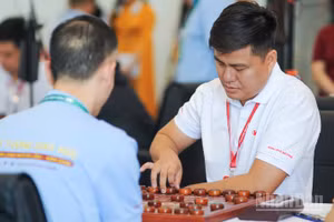 Các kỳ thủ tranh tài tại Giải cờ tướng giao hữu tranh Cúp Kim Long Motor lần thứ I - năm 2026.