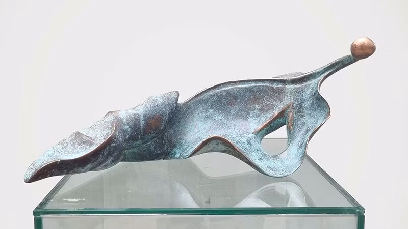 Một tác phẩm trong triển lãm "Ngẫm 2" của nhà điêu khắc Trần Việt Hưng. (Ảnh: Tác giả cung cấp)