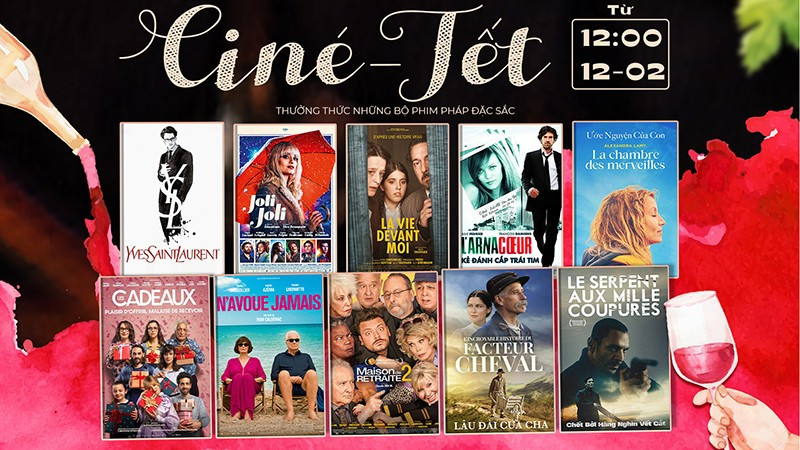 Điện ảnh Cine Tết 2026 bao gồm 11 bộ phim mới đặc sắc của Pháp. (Ảnh: Ban tổ chức).