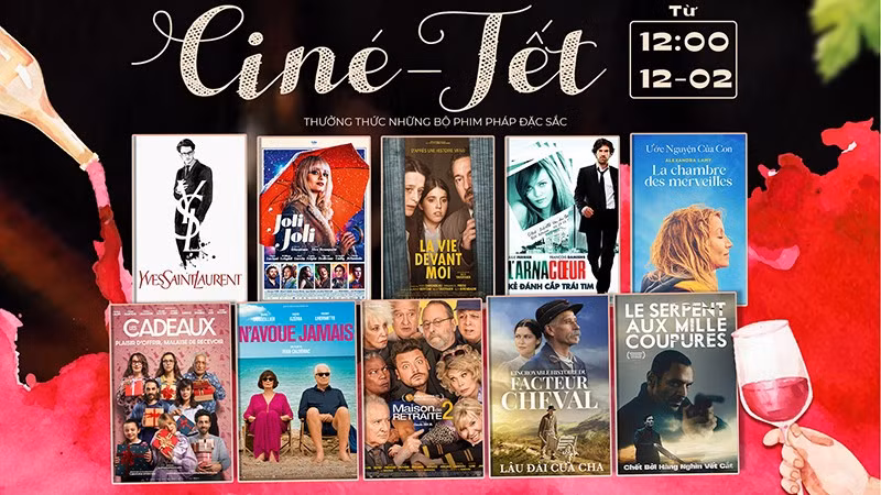 Điện ảnh Cine Tết 2026 bao gồm 11 bộ phim mới đặc sắc của Pháp. (Ảnh: Ban tổ chức).