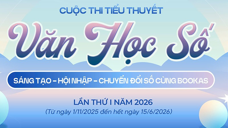 Cuộc thi tiểu thuyết "Văn học số" tạo cơ hội cho những người yêu sáng tác có thể lan tỏa tác phẩm của mình một cách rộng rãi. (Ảnh: Bookas)