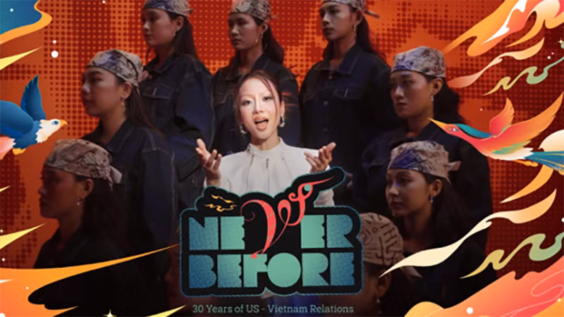 MV "Never Before” mang đến góc nhìn mới mẻ, tập trung vào giới trẻ, về một cột mốc ngoại giao đã định hình tiến trình của Việt Nam-Hoa Kỳ. (Ảnh: Vero)