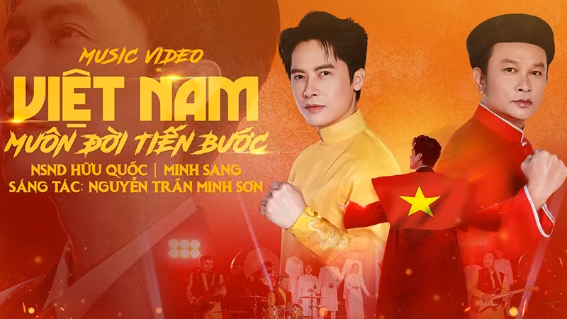 Poster MV "Việt Nam muôn đời tiến bước" của ca sĩ Minh Sang. (Ảnh: Nhân vật cung cấp)