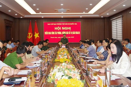 Quang cảnh cuộc họp tại điểm cầu tại Thanh Hóa.