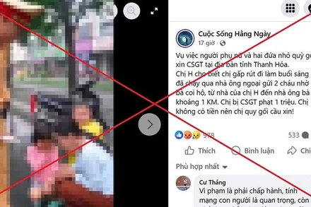 Ảnh chụp màn hình từ tài khoản Facebook "Cuộc sống hằng ngày".