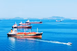 Nhiều tàu vận tải phải neo đậu chờ được qua Eo biển Hormuz. Ảnh: SHUTTERSTOCK