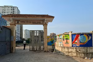 Tổng diện tích đất xây dựng Trường tiểu học Quang Trung và Trường trung học cơ sở Quang Trung có quy mô 19.775,4m², tại quỹ đất trường cũ.