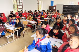 Trường PTDTBT Nàn Xỉn chỉ có một giáo viên tiếng Anh dạy cả hai cấp I và II.