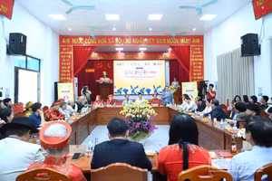 Buổi họp báo về lễ hội Bình Đà. (Ảnh: ĐĂNG KHOA)