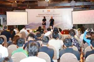 Đạo diễn Chung Chí Công tại buổi pitching (giới thiệu dự án) tại Vườn ươm dự án DANAFF III. (Ảnh: VFDA)