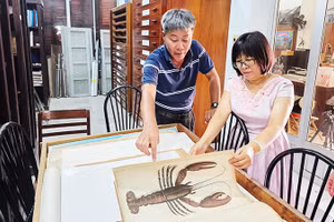 Tài liệu về loài tôm quý được lưu trữ trong bảo tàng.