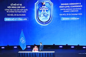 Tổng Thư ký Liên hợp quốc Antonio Guterres phát biểu tại Lễ mở ký Công ước Liên hợp quốc về chống tội phạm mạng, ngày 25/10/2025.