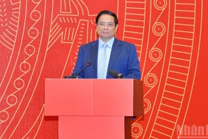 Thủ tướng Chính phủ Phạm Minh Chính phát biểu ý kiến tại cuộc gặp gỡ. (Ảnh: THANH GIANG)