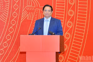 Thủ tướng Chính phủ Phạm Minh Chính phát biểu ý kiến tại cuộc gặp gỡ. (Ảnh: THANH GIANG)