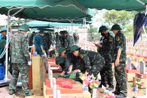 Tỉnh Nghệ An đang đẩy mạnh công tác lấy mẫu sinh phẩm hài cốt liệt sĩ tại 32 nghĩa trang.