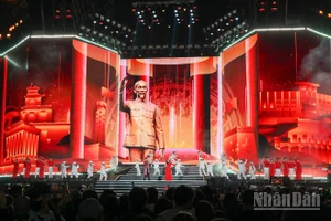 Một tiết mục trong chương trình. (Ảnh: THẾ ĐẠI)