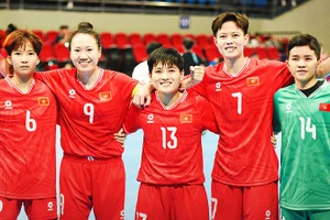 Đội tuyển futsal nữ Việt Nam quyết tâm đổi mầu huy chương tại SEA Games 33. Ảnh: MFF