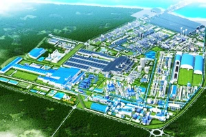 Toàn cảnh Khu liên hợp gang thép Hòa Phát Dung Quất 1 và 2.