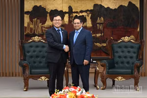 Thủ tướng Phạm Minh Chính tiếp Đại sứ Hàn Quốc Choi Young Sam.