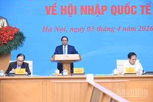 Thủ tướng Phạm Minh Chính phát biểu chỉ đạo tại cuộc họp của Ban Chỉ đạo Quốc gia về hội nhập quốc tế.