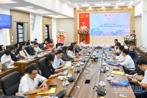 Lễ khai mạc Ngày Sở hữu trí tuệ thế giới 2026 với chủ đề “Sở hữu trí tuệ - Động lực cho kinh tế sáng tạo”. (Ảnh: THẾ ĐẠI)