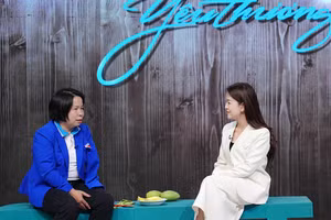 Chị Nguyễn Thị Nha trong chương trình "Trạm yêu thương" của Đài Truyềnhình 