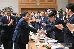 Thủ tướng Phạm Minh Chính với các doanh nghiệp Nhật Bản.