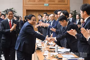 Thủ tướng Phạm Minh Chính với các doanh nghiệp Nhật Bản.