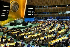 Quang cảnh một phiên bỏ phiếu của Đại hội đồng Liên hợp quốc. (Ảnh: AFP/TTXVN)