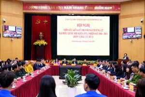 Hội nghị tiếp xúc giữa cử tri với người ứng cử đại biểu Quốc hội Khóa XVI, nhiệm kỳ 2026-2031, đơn vị bầu cử số 1, thành phố Hà Nội. (Ảnh: ĐĂNG KHOA) 