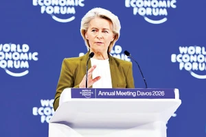 Chủ tịch EC Ursula von der Leyen phát biểu tại WEF.