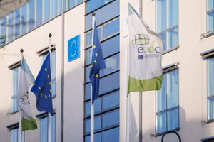 Quang cảnh bên ngoài Trụ sở của Trung tâm Phòng ngừa và kiểm soát dịch bệnh châu Âu (ECDC) tại Stockholm, Thụy Điển. (Ảnh: Xinhua)