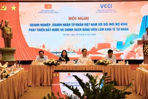 Hội nghị "Doanh nghiệp, doanh nhân tư nhân Việt Nam với đổi mới mô hình phát triển đất nước và chính sách đảng viên làm kinh tế tư nhân". (Ảnh: VGP)