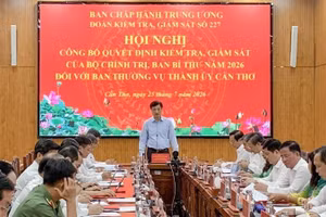 Đồng chí Nguyễn Duy Ngọc, Ủy viên Bộ Chính trị, Bí thư Trung ương Đảng, Trưởng ban Tổ chức Trung ương phát biểu tại Hội nghị. (Ảnh: TTXVN)