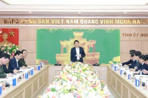 Đại tướng Lương Tam Quang, Ủy viên Bộ Chính trị, Bộ trưởng Công an chủ trì Hội nghị công bố quyết định kiểm tra, giám sát của Bộ Chính trị, Ban Bí thư đối với Ban Thường vụ Tỉnh ủy Hưng Yên.