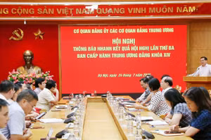 Cơ quan Đảng ủy các cơ quan Đảng Trung ương tổ chức thông báo nhanh kết quả Hội nghị Trung ương 3 khóa XIV.