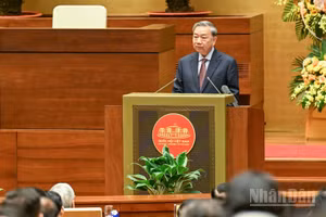 Tổng Bí thư Tô Lâm phát biểu chỉ đạo hội nghị. (Ảnh: DUY LINH)