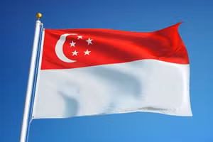 Quốc kỳ Cộng hòa Singapore. (Ảnh minh họa)