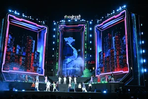 Tiết mục văn nghệ biểu diễn tại Lễ khai mạc Ngày hội Khởi nghiệp sáng tạo quốc gia 2025. 