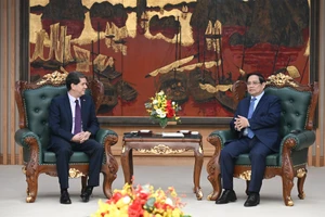 Thủ tướng Phạm Minh Chính tiếp Chủ tịch Hãng thông tấn Mỹ Latinh của Cuba (Prensa Latina) Jorge Legañoa Alonso.