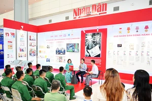 Báo Nhân Dân đã ghi dấu ấn với Giải A Gian trưng bày ấn tượng.