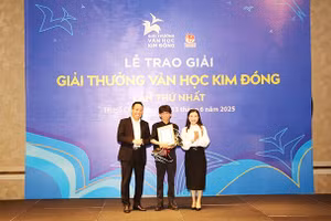 Tác giả Giai Du nhận giải cao nhất Giải thưởng văn học Kim Đồng lần thứ nhất.