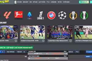 Giao diện trang web Xoilac TV. 