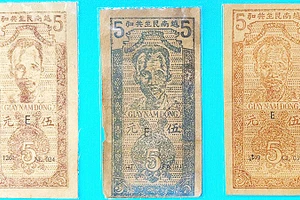 Giấy bạc của nước Việt Nam Dân chủ Cộng hòa.