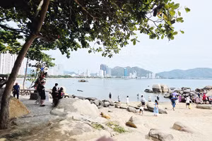 Ngắm nhìn thành phố từ Hòn Chồng.