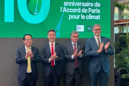 Các khách mời tham dự Lễ kỷ niệm 10 năm Thỏa thuận Paris.